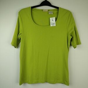 Women’s t shirt St. John’s Bay Apple Green NWT